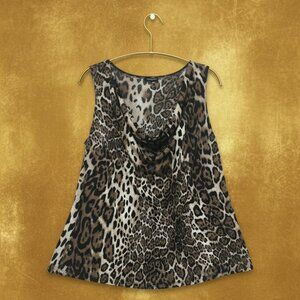 Perception Woman* Leopard Print Cowl Neck Sleeveless Blouse* Size: 2X